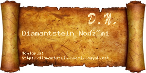 Diamantstein Noémi névjegykártya